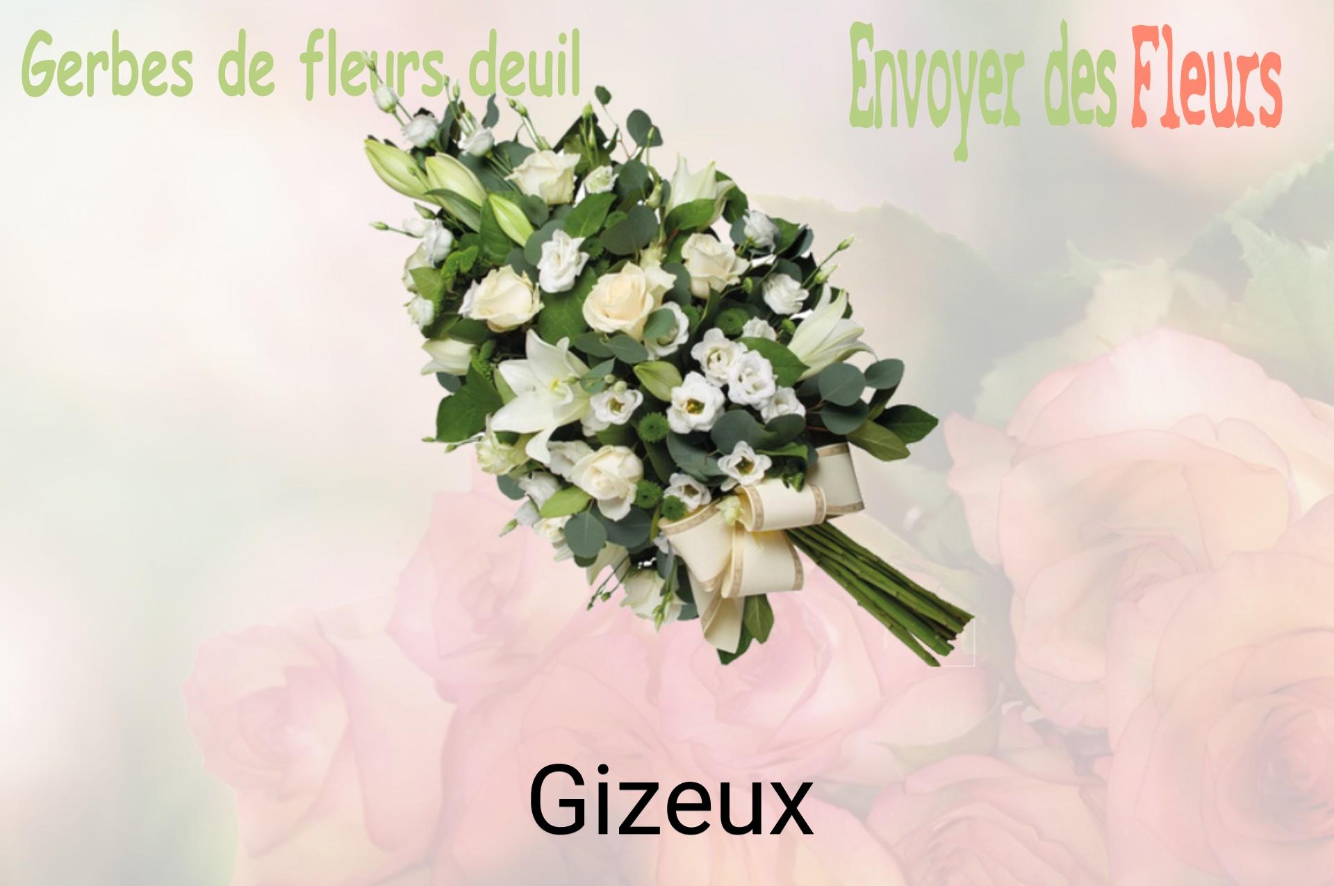 Gerbe de fleurs de deuil livrée à Gizeux